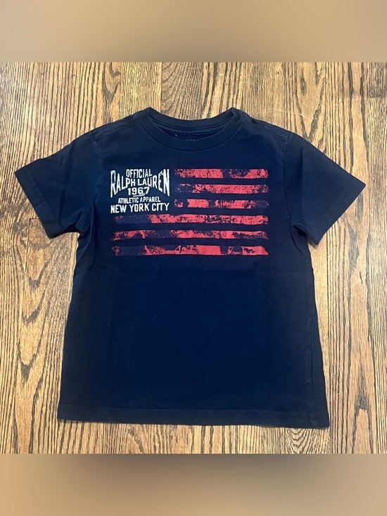 Ralph Lauren Other - Ralph Lauren Navy Tee with Red Flag Graphic